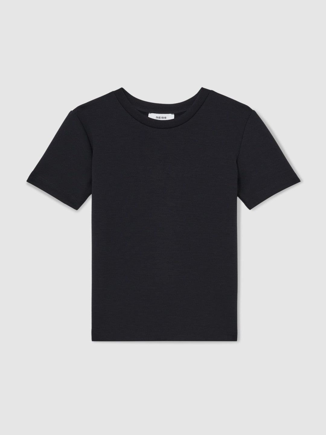 Reiss 9-13 yrs Interlock-Jersey Crew-Neck T-Shirt in Navy