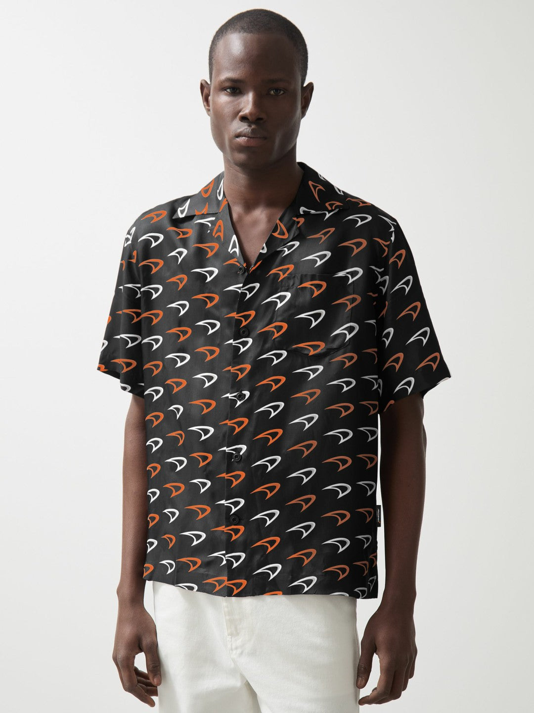 Reiss McLaren F1 Team Speedmark Logo Shirt in Black