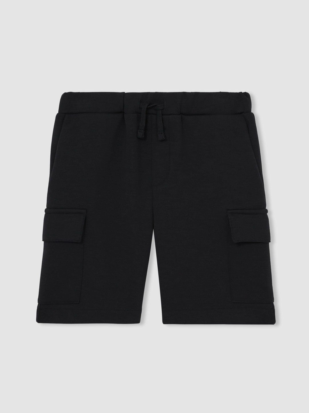 Reiss 9-13 yrs Interlock-Jersey Cargo Shorts in Navy