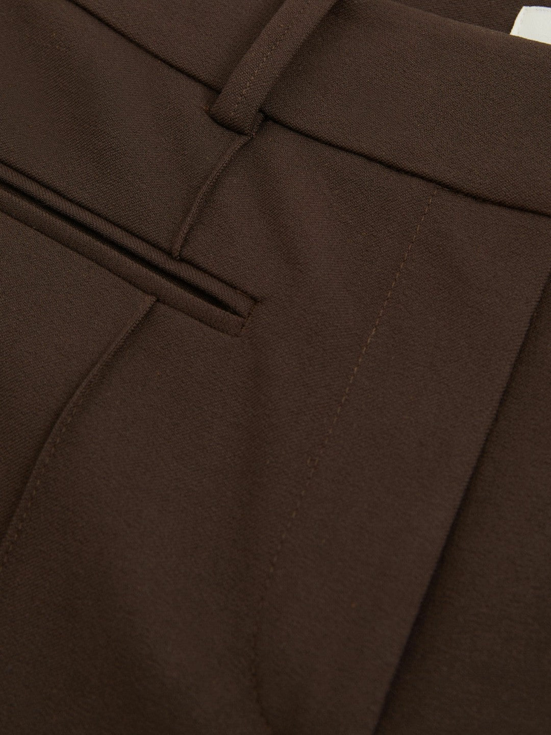 Reiss High Rise Flared Trousers in Chocolate Brown