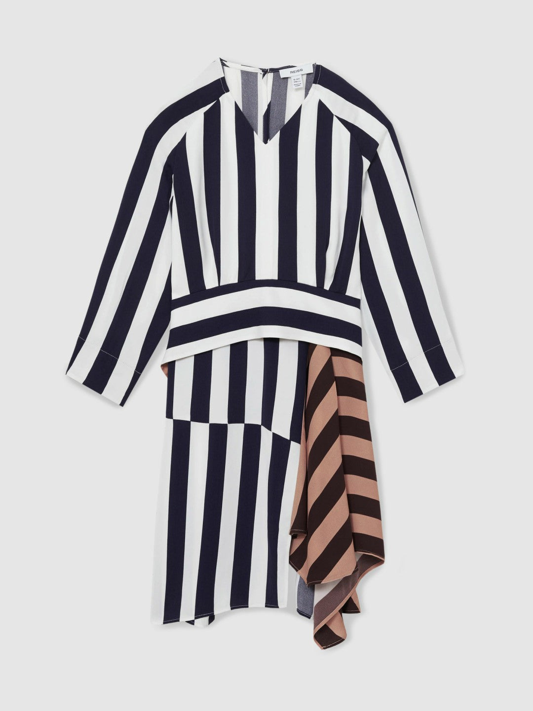 Reiss 4-9 yrs Stripe-Print Handkerchief Dress in Multi