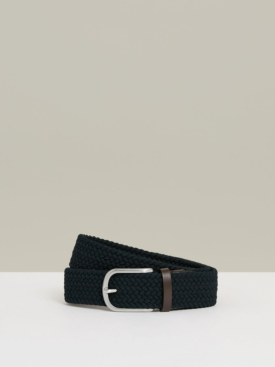 Reiss Woven Belt in Navy