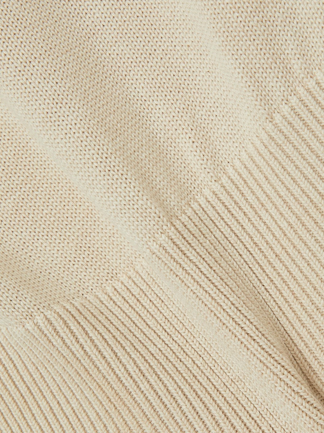 Reiss Cotton And Wool Crew-Neck Top in Neutral