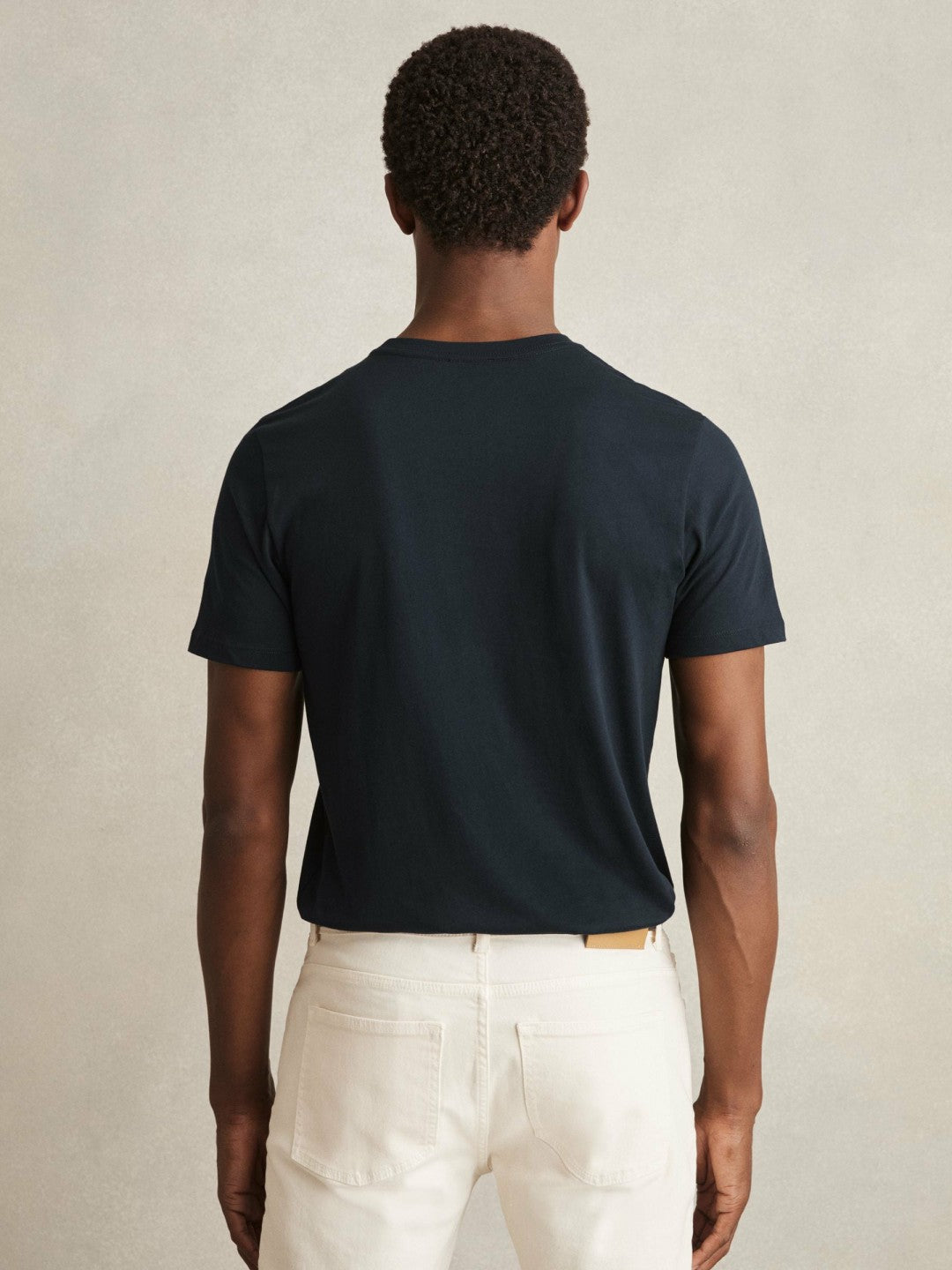 Reiss Cotton-Jersey Crew-Neck T-shirts 3 Pack in Navy
