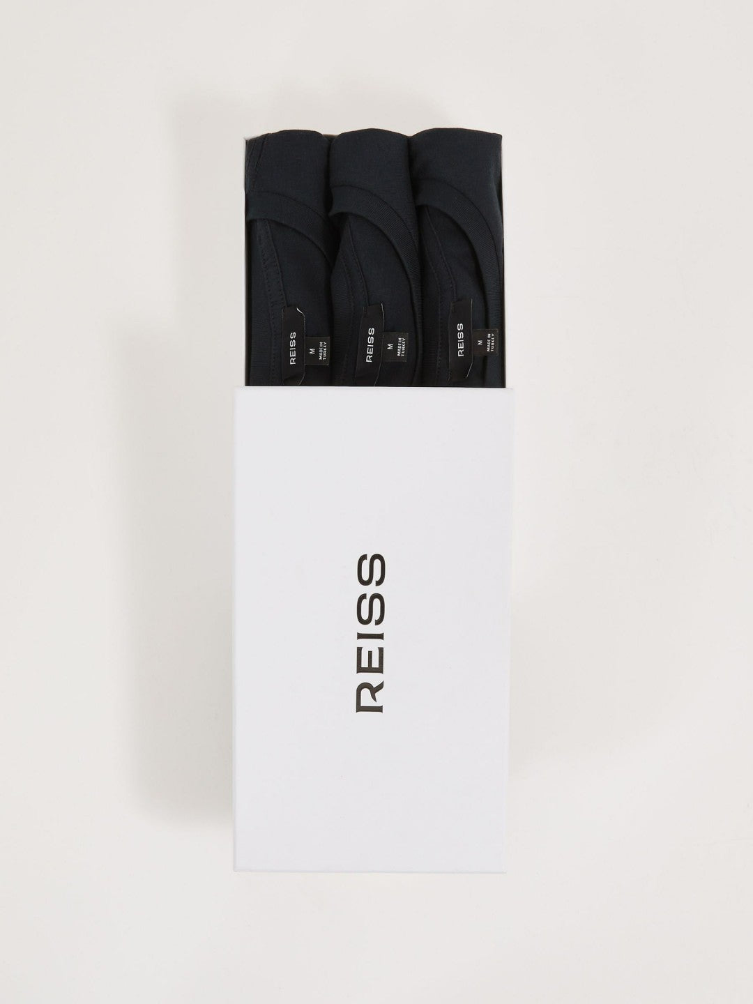 Reiss Cotton-Jersey Crew-Neck T-shirts 3 Pack in Navy