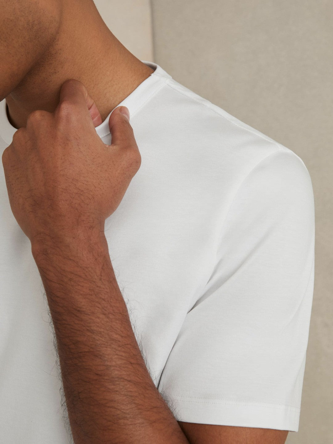 Reiss Mercerised-Cotton Crew-Neck T-Shirt in White