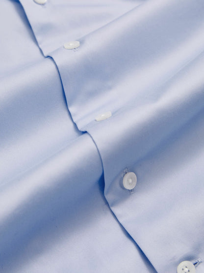 Reiss 3-9 yrs Slim-Fit Cotton Shirt in Soft Blue