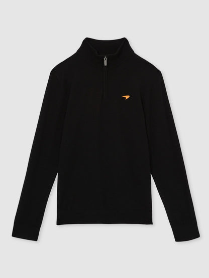 Reiss McLaren F1 Team Merino Half-Zip Jumper in Black