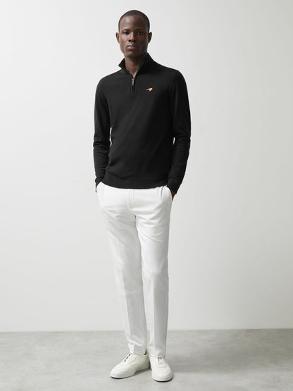 Reiss McLaren F1 Team Merino Half-Zip Jumper in Black