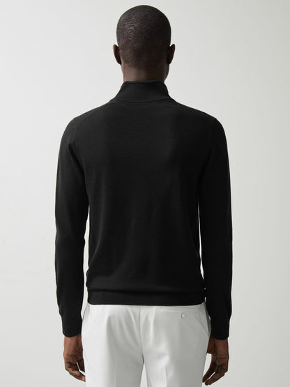 Reiss McLaren F1 Team Merino Half-Zip Jumper in Black