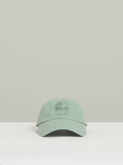 Reiss Cotton Logo-Embroidered Baseball Cap in Washed Green