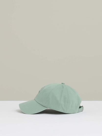 Reiss Cotton Logo-Embroidered Baseball Cap in Washed Green
