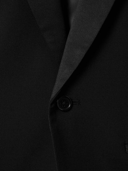 Reiss Wool-Blend Double-Breasted Tuxedo Jacket in Black