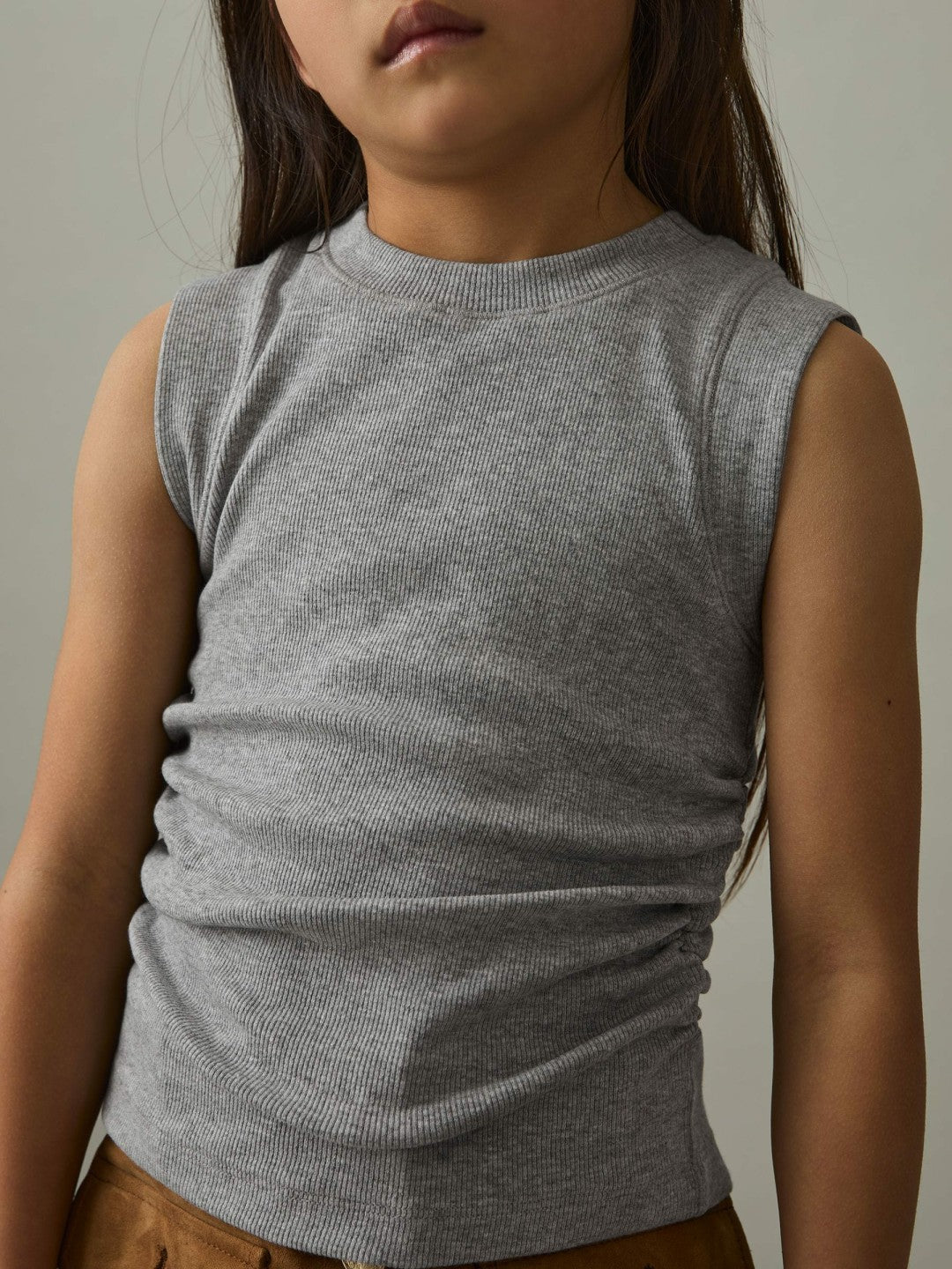 Reiss 4-9 yrs Ruched Vest Top in Grey