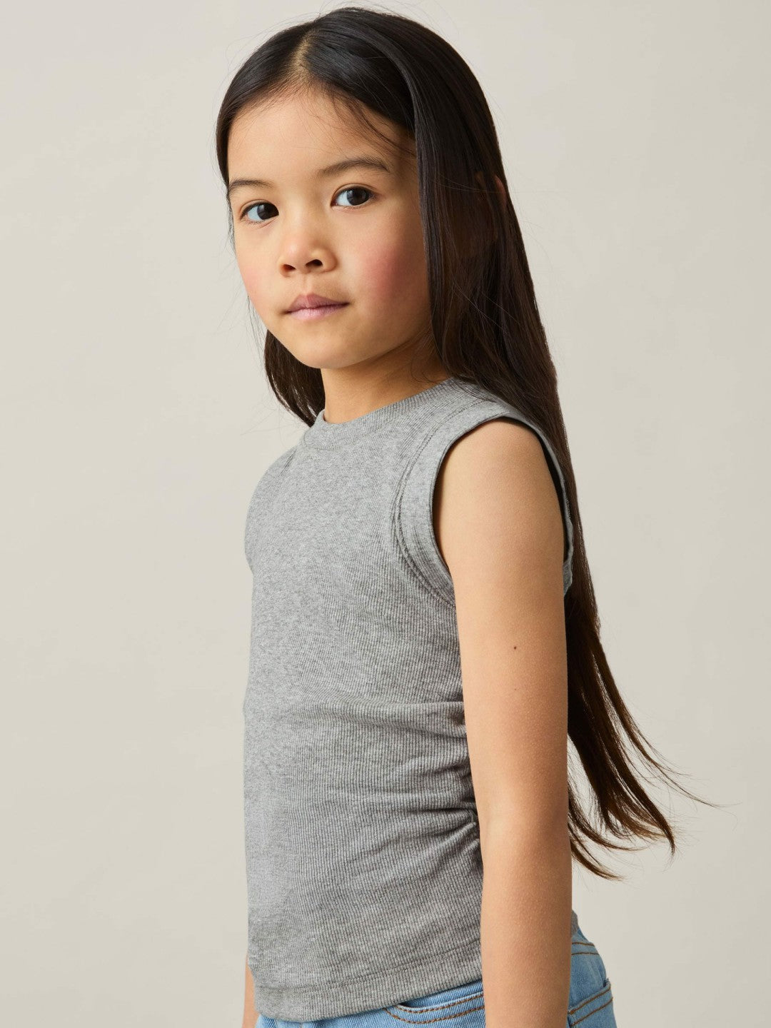 Reiss 9-13 yrs Ruched Vest Top in Grey