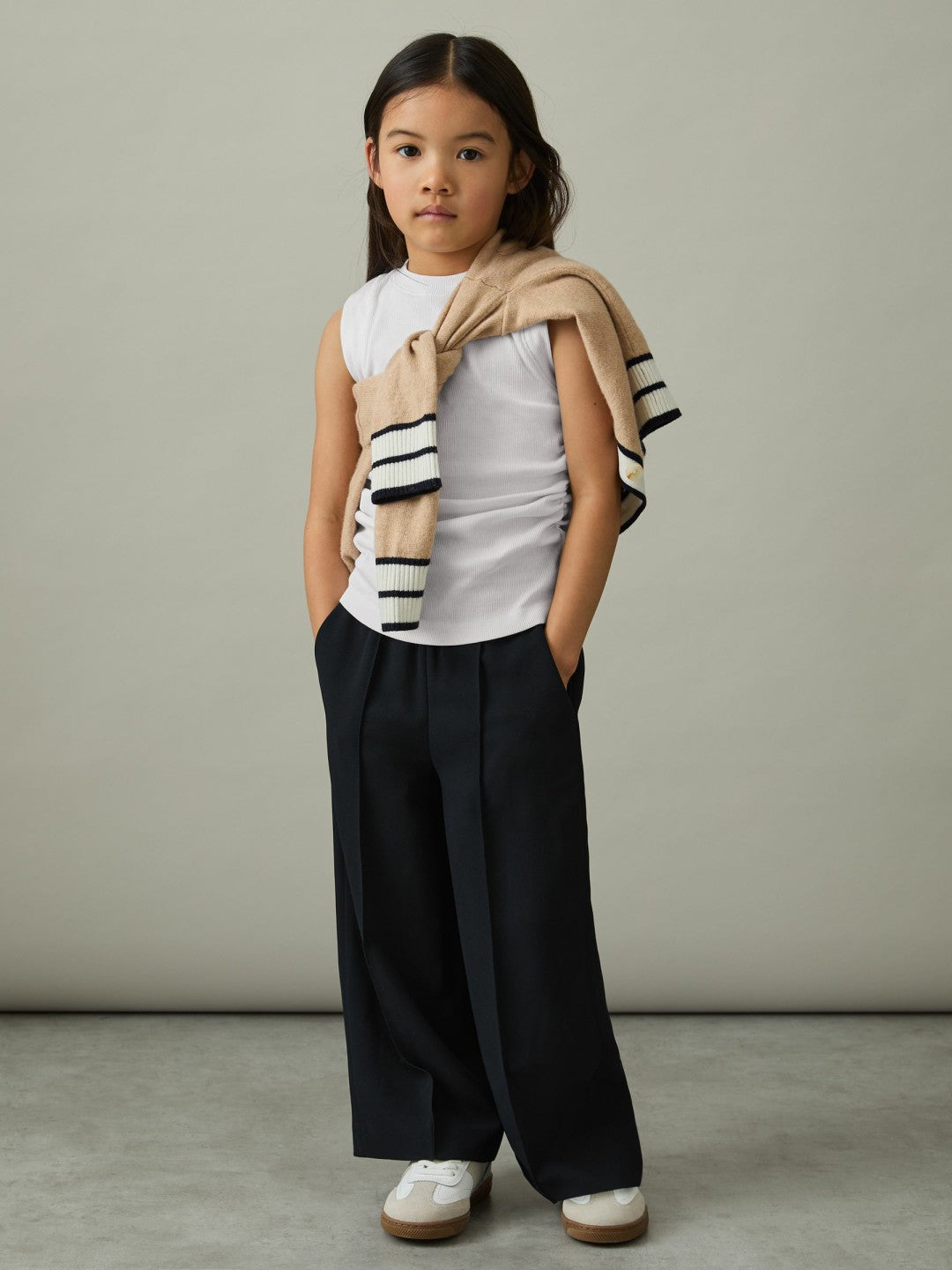 Reiss 4-9 yrs Ruched Vest Top in White
