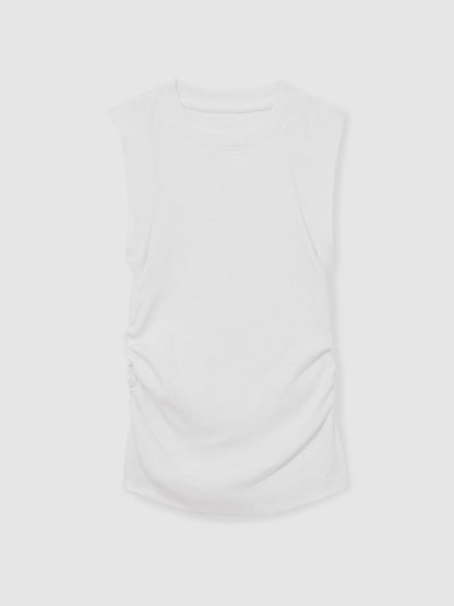 Reiss 4-9 yrs Ruched Vest Top in White