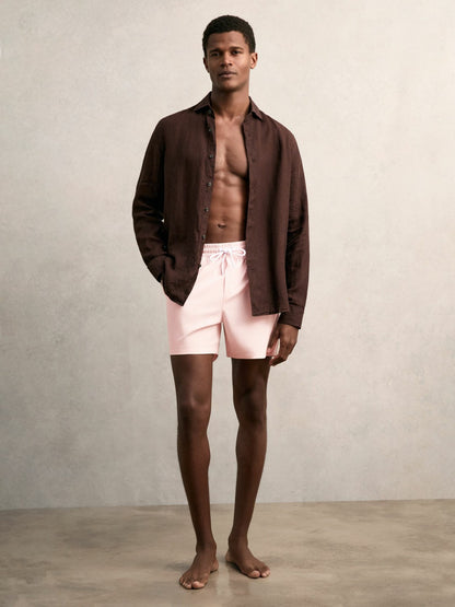 Reiss Drawstring Swim Shorts in Pink