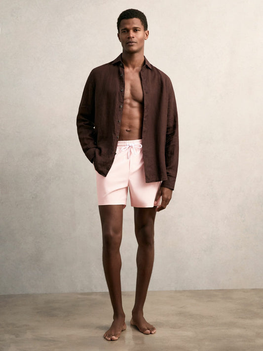 Reiss Drawstring Swim Shorts in Pink