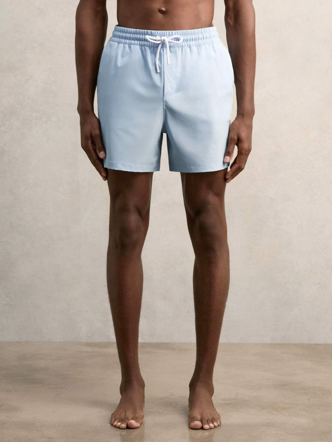 Reiss Drawstring Swim Shorts in Soft Blue