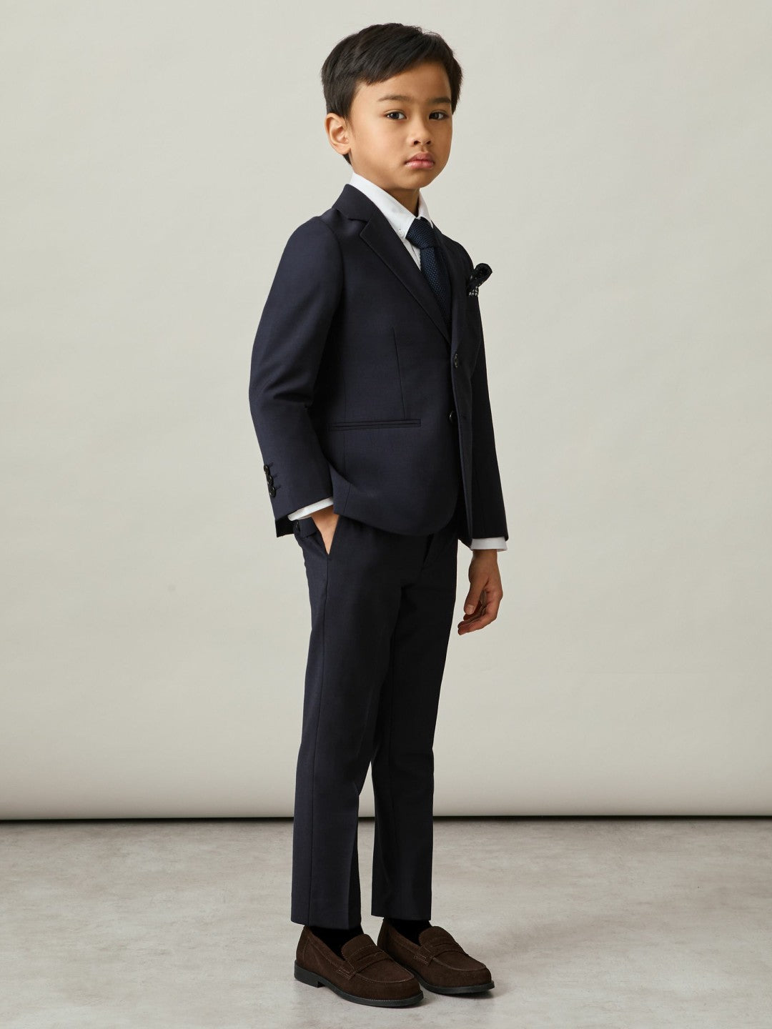 Reiss 9-14 yrs Wool-Blend Single-Breasted Suit Blazer in Navy