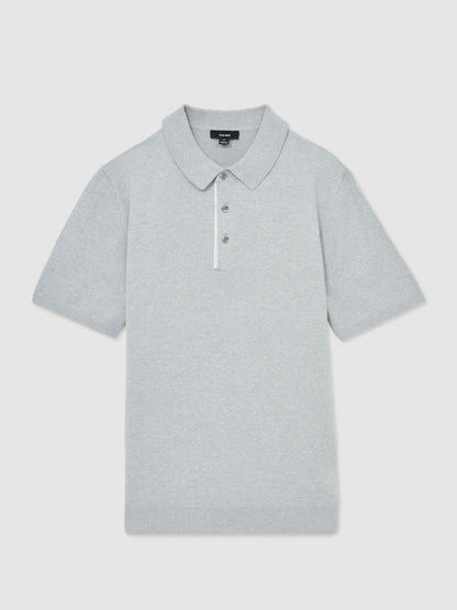 Reiss Contrast-Placket Polo Shirt With Cotton in Washed Sage Green