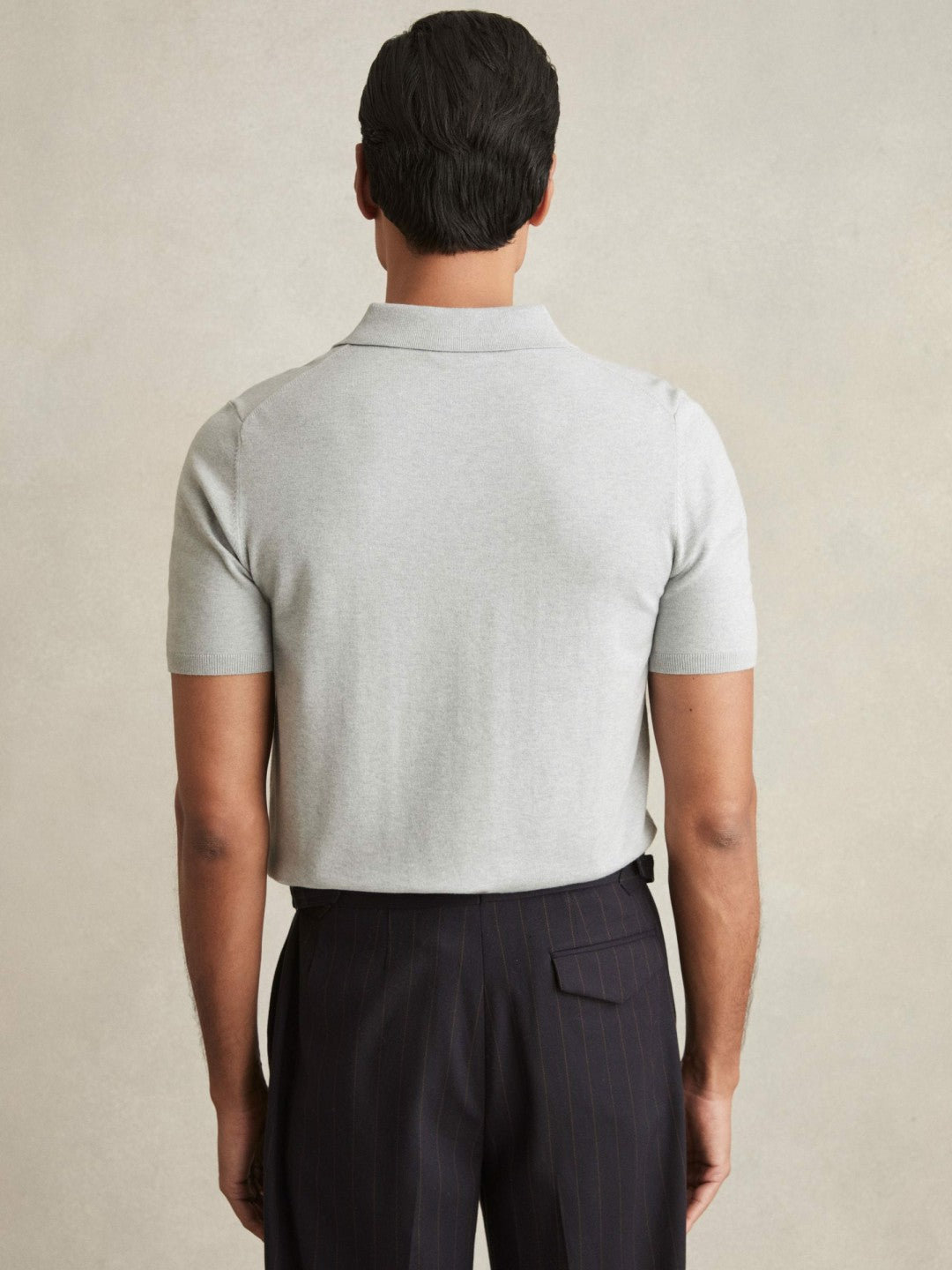 Reiss Contrast-Placket Polo Shirt With Cotton in Washed Sage Green