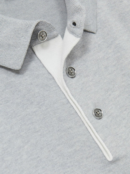 Reiss Contrast-Placket Polo Shirt With Cotton in Washed Sage Green