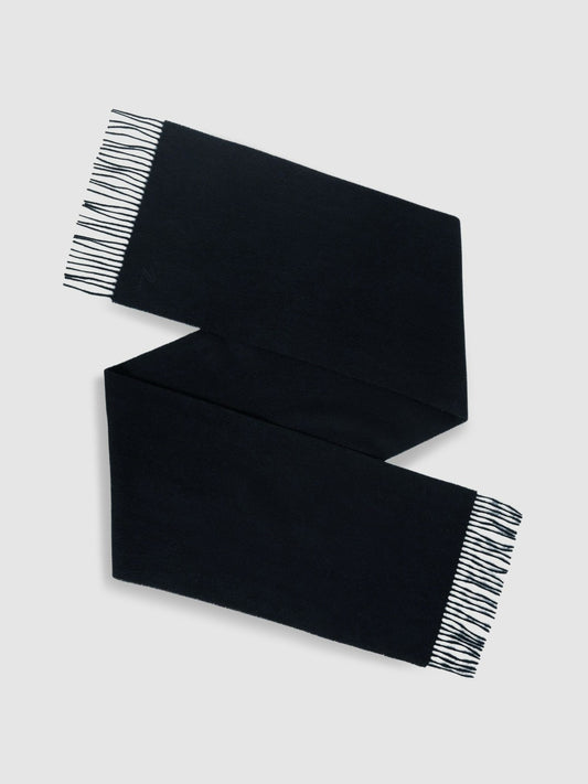 Reiss Wool and Cashmere Scarf in Navy