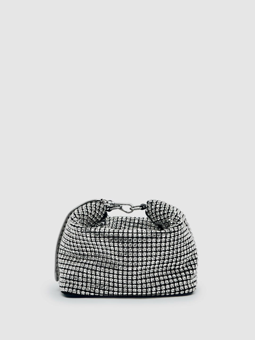 Reiss Crystal Bracelet Pouch Bag in Silver
