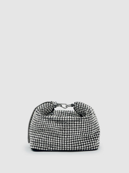 Reiss Crystal Bracelet Pouch Bag in Silver