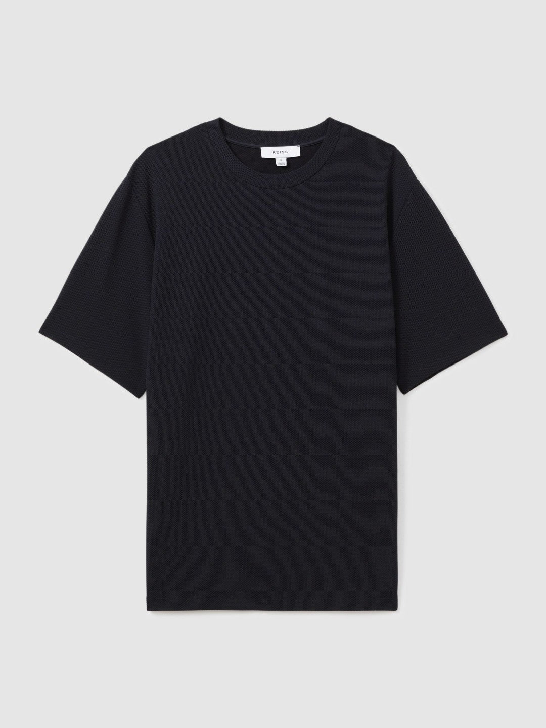 Reiss Textured Crew-Neck T-Shirt in Navy