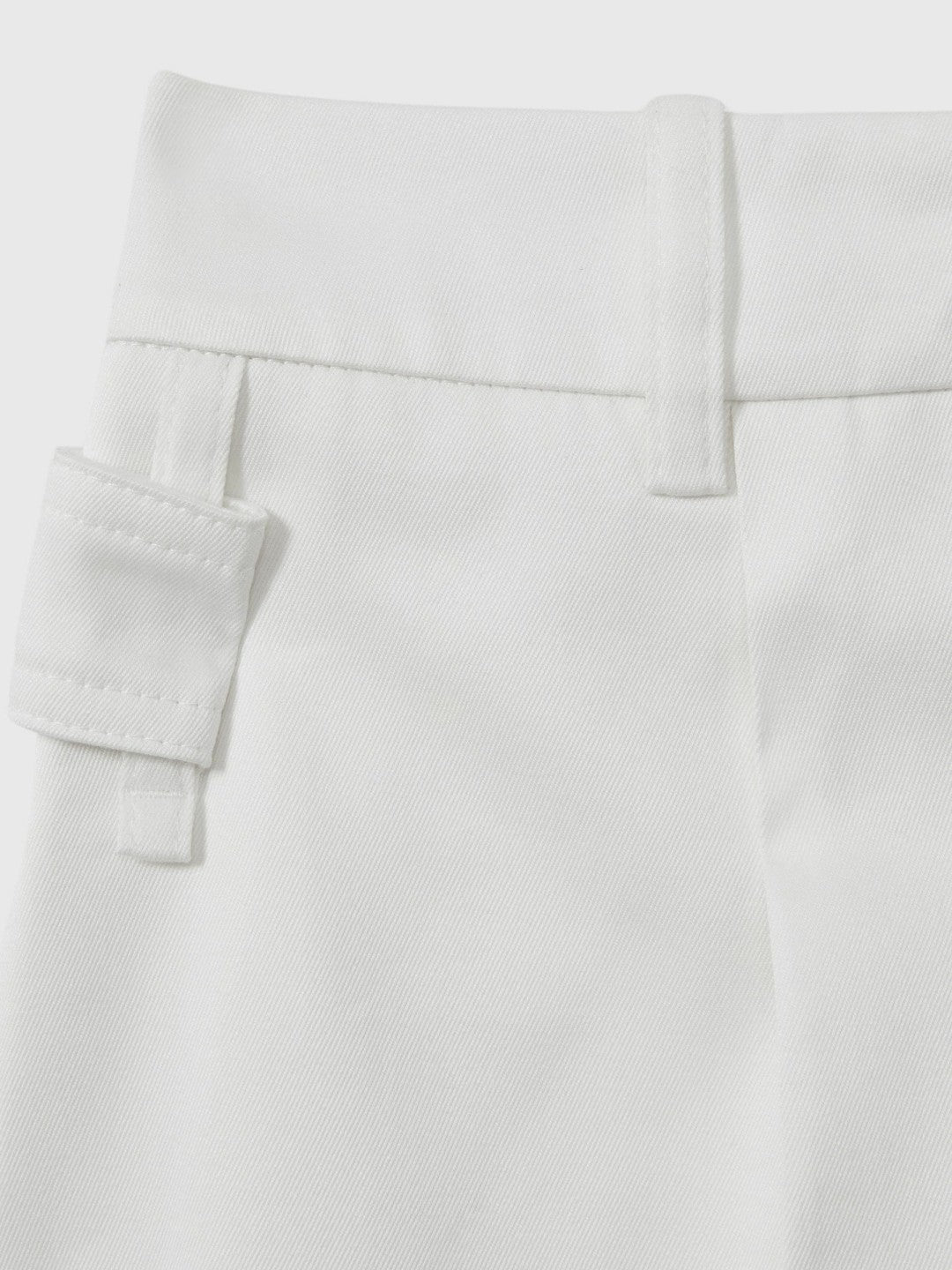 Reiss Cotton Wide Leg Suit Trousers in White