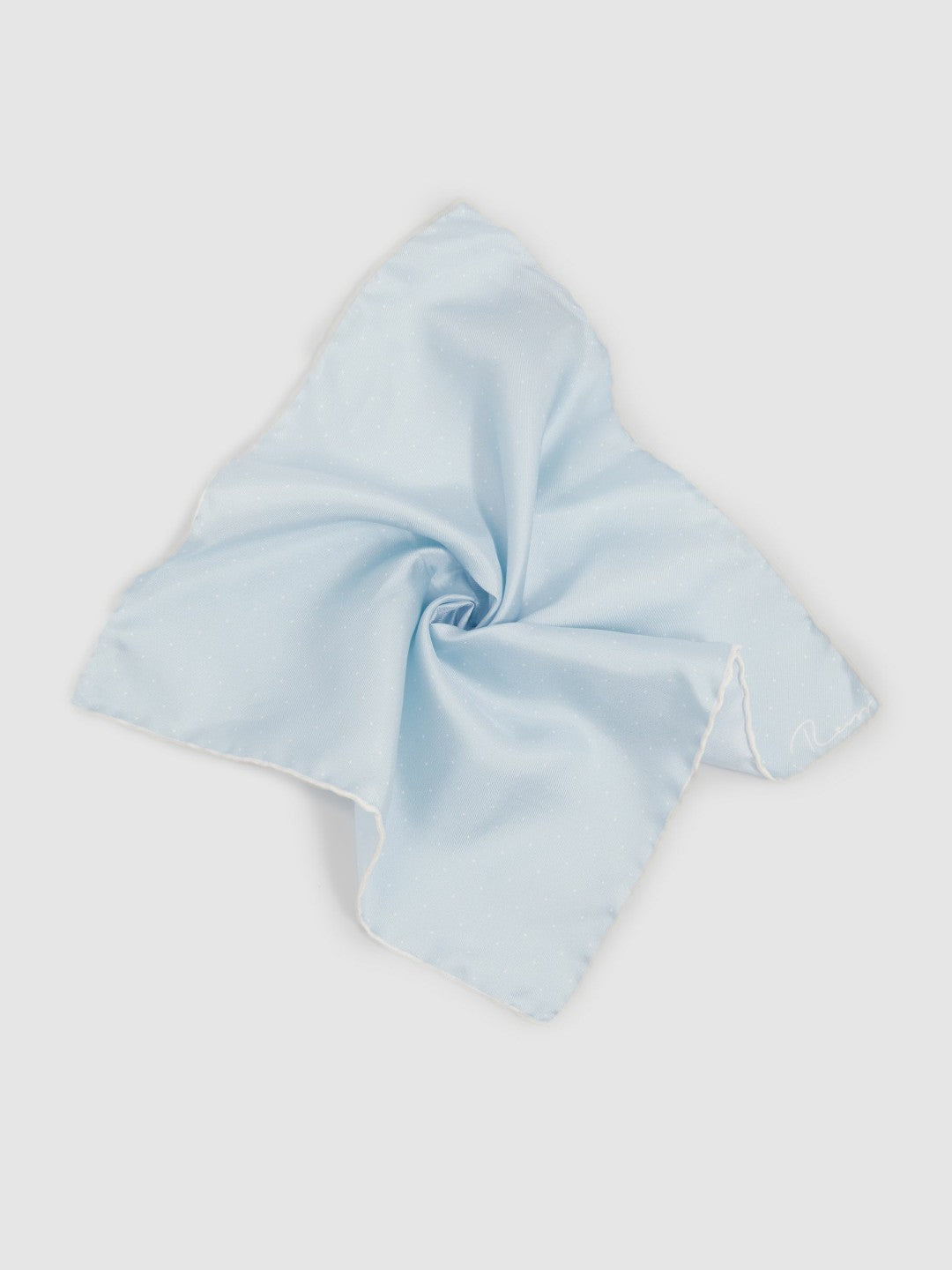 Reiss Polka Dot Silk Pocket Square in Light Blue