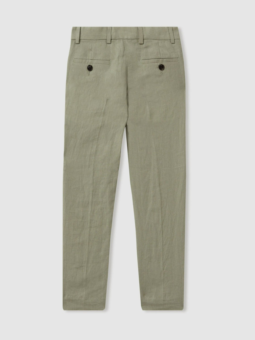 Reiss 3-9 yrs Slim Fit Linen Adjustable Trousers in Apple