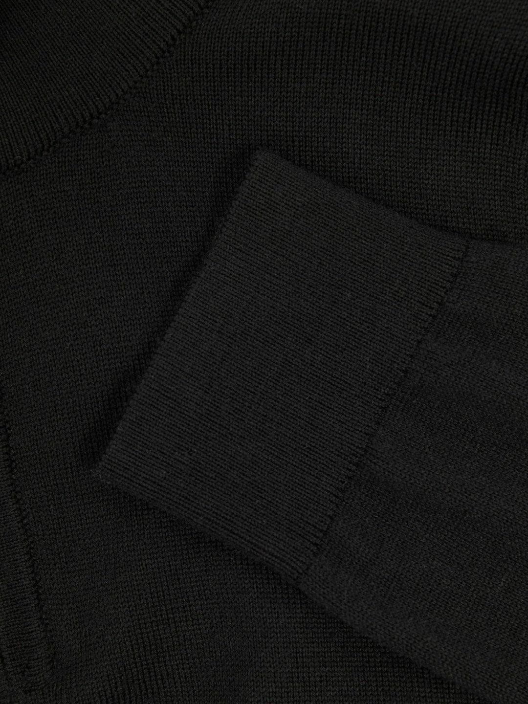 Reiss 3-9 yrs Merino Wool Half-Zip Funnel Neck Jumper in Black