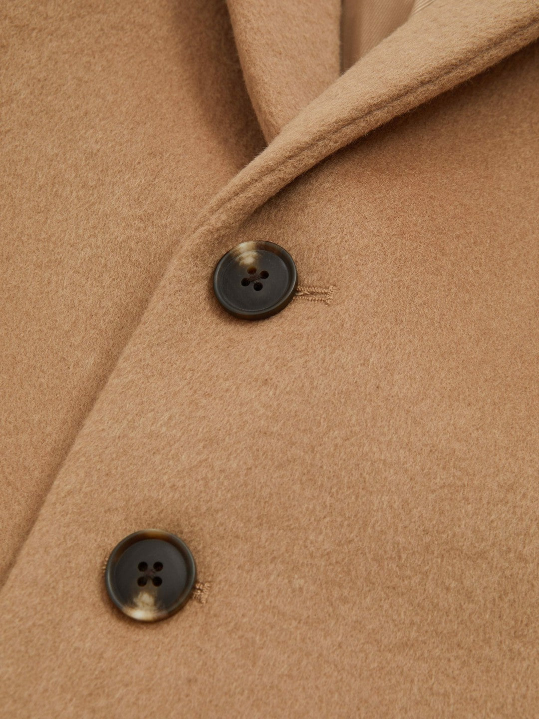Reiss 3-9 yrs Single Breasted Overcoat in Camel