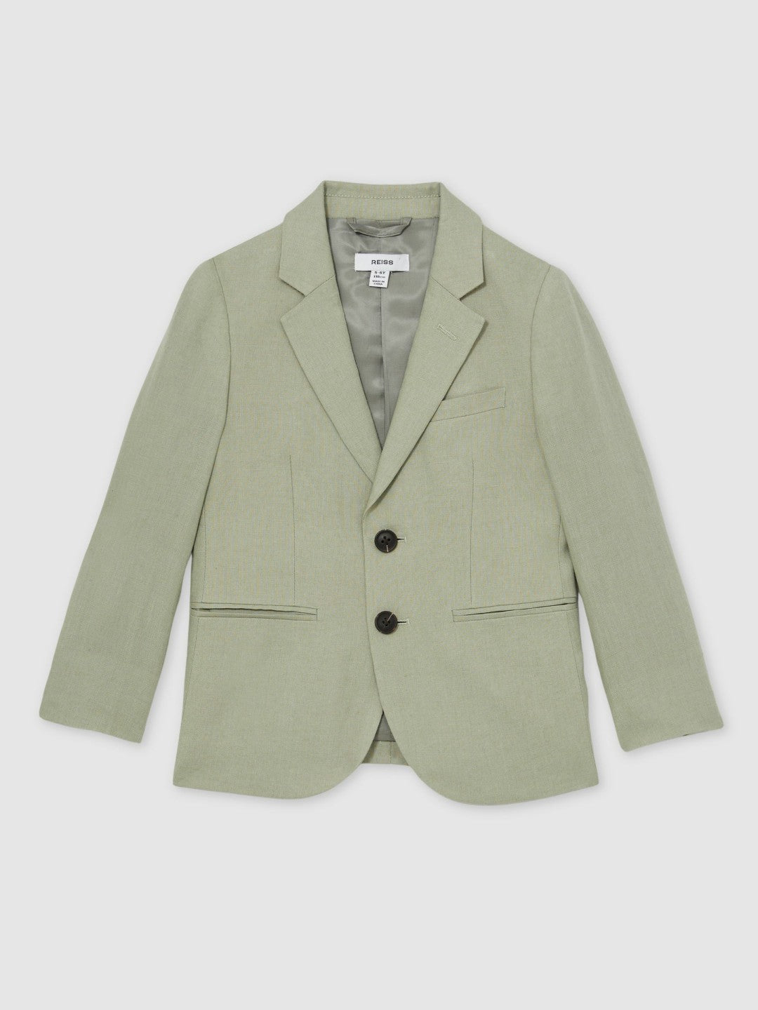 Reiss 3-9 yrs Linen Single Breasted Blazer in Apple