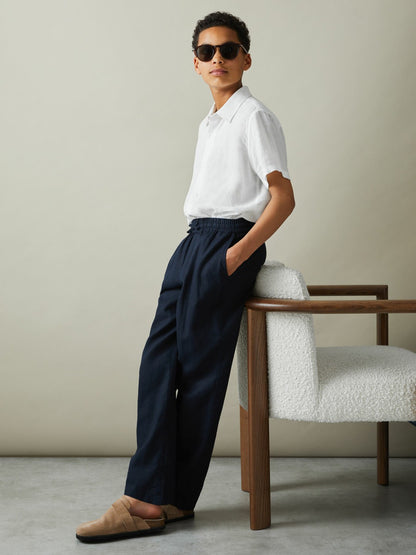 Reiss 3-9 yrs Short Sleeve Shirt in White