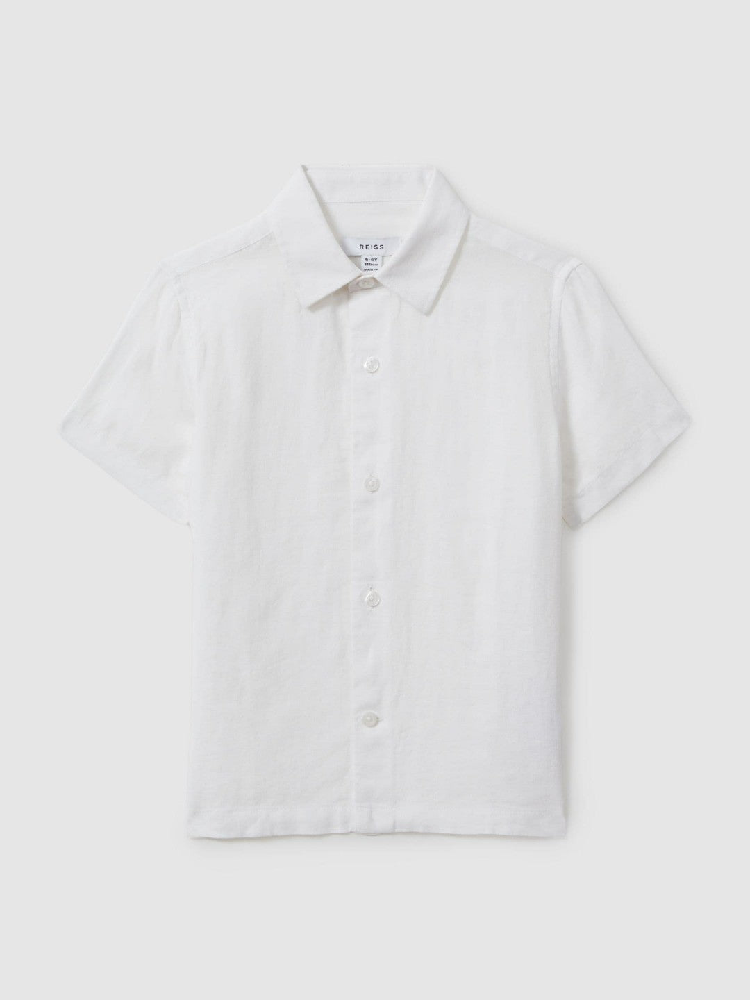Reiss 3-9 yrs Short Sleeve Shirt in White