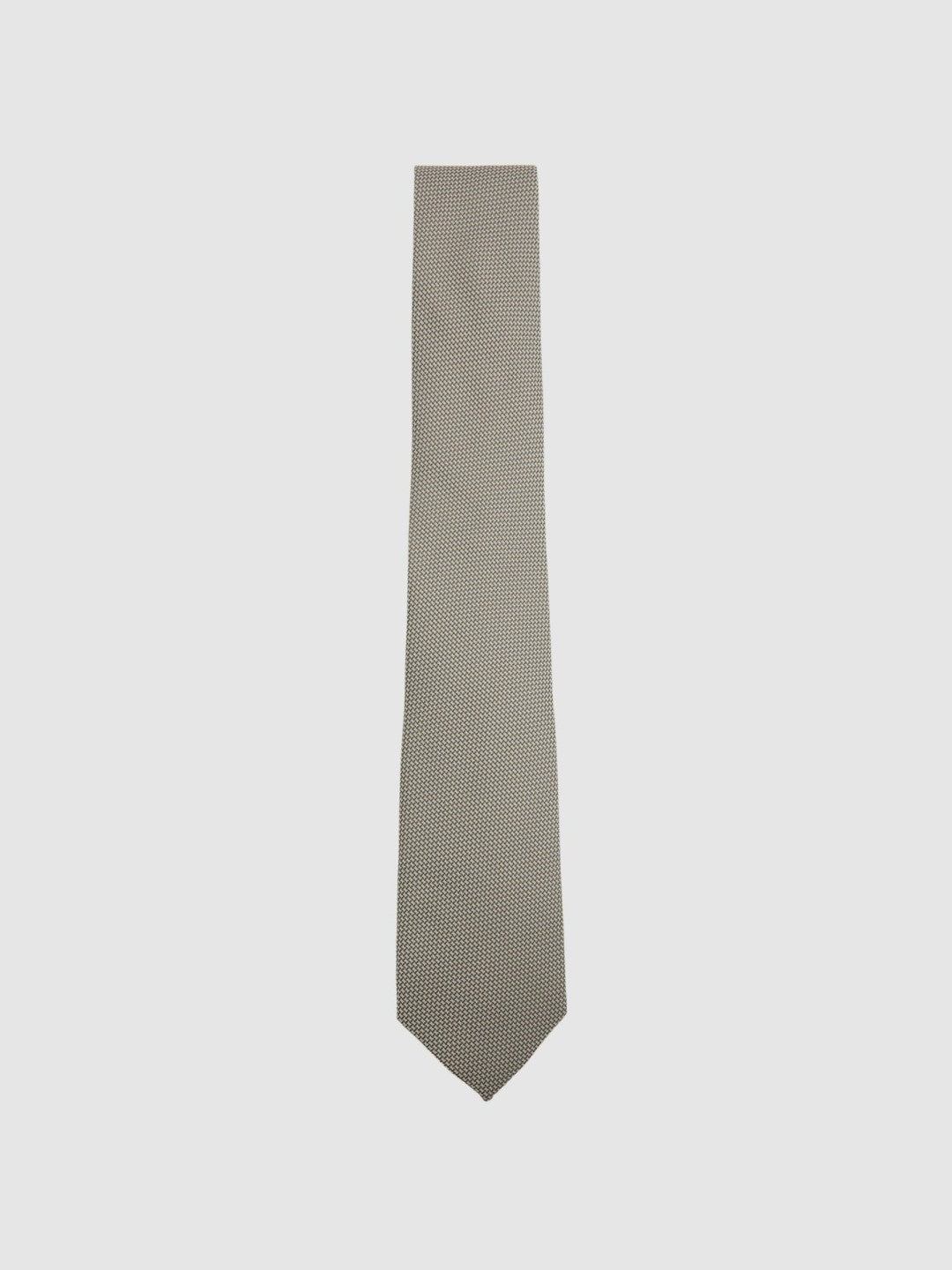 Reiss Textured Silk Blend Tie in Light Sage