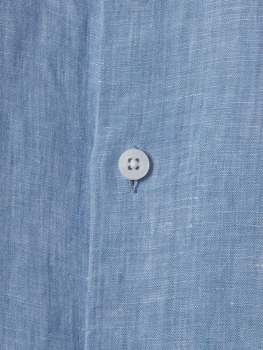 Reiss 9-13 yrs Linen Cutaway Collar Shirt in Sky Blue