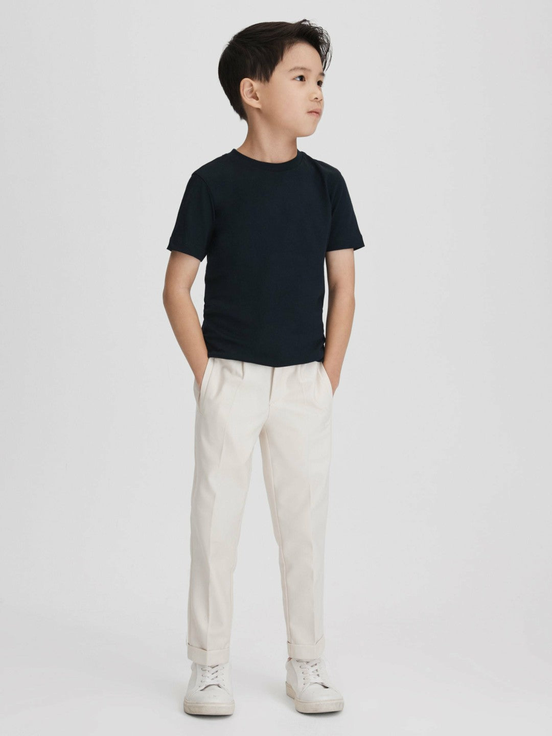 Reiss 9-13 yrs Crew Neck T-Shirt in Navy