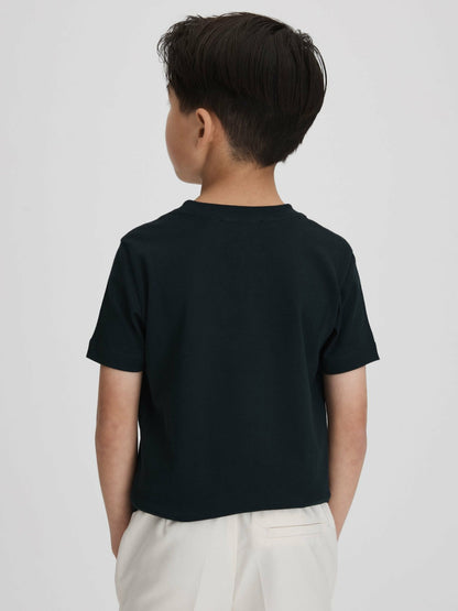 Reiss 9-13 yrs Crew Neck T-Shirt in Navy
