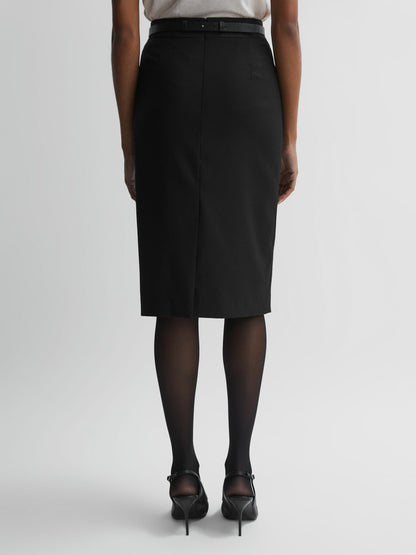 Reiss Petite Tailored Pencil Skirt in Black
