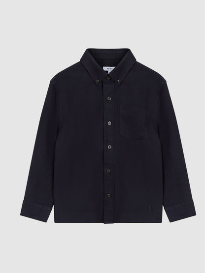 Reiss 3-9 yrs Button Down Oxford Shirt in Navy