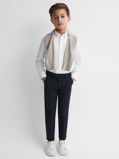 Reiss 13-14 yrs Button Down Oxford Shirt in White