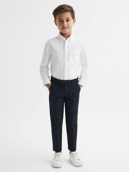 Reiss 9-14 yrs Button Down Oxford Shirt in White