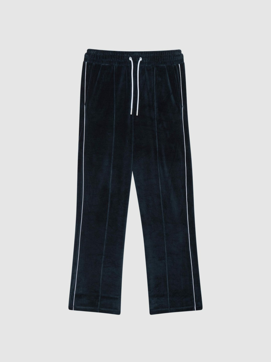Reiss Velour Jogger With Piping in Navy