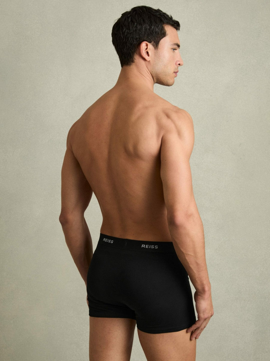 Reiss Three Pack Cotton Boxers in Black